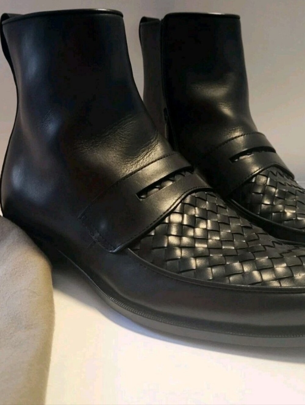 Bottega Veneta Men's 12 (45) Size Black Boot Shoes